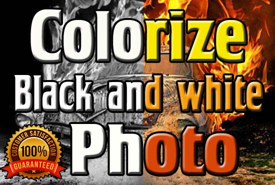 Professionally colorize black and white 5 images