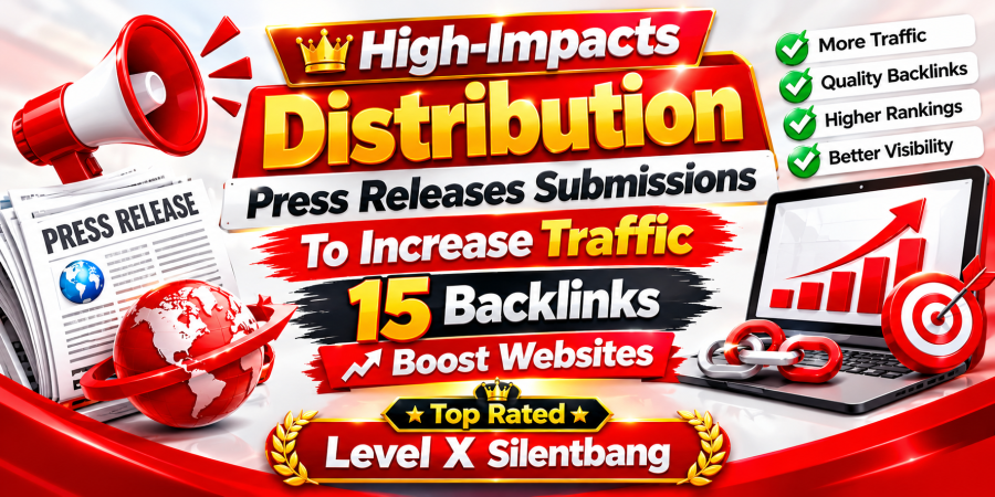 High-Impacts Distribution Press Releases Submissions To Increase Traffic 15 Backlinks Boost Websites