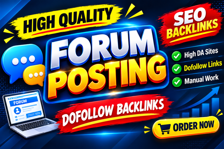 i will do Unique Forum Posting with High Authority Dofollow SEO Backlinks