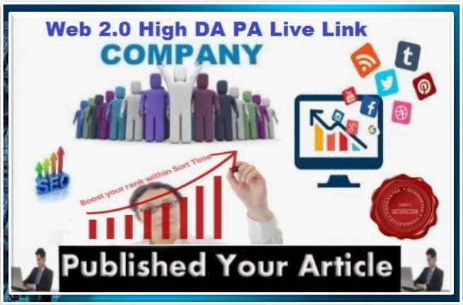 Manually 25+ Web 2.0 High DA PA Backlink for Google Rank
