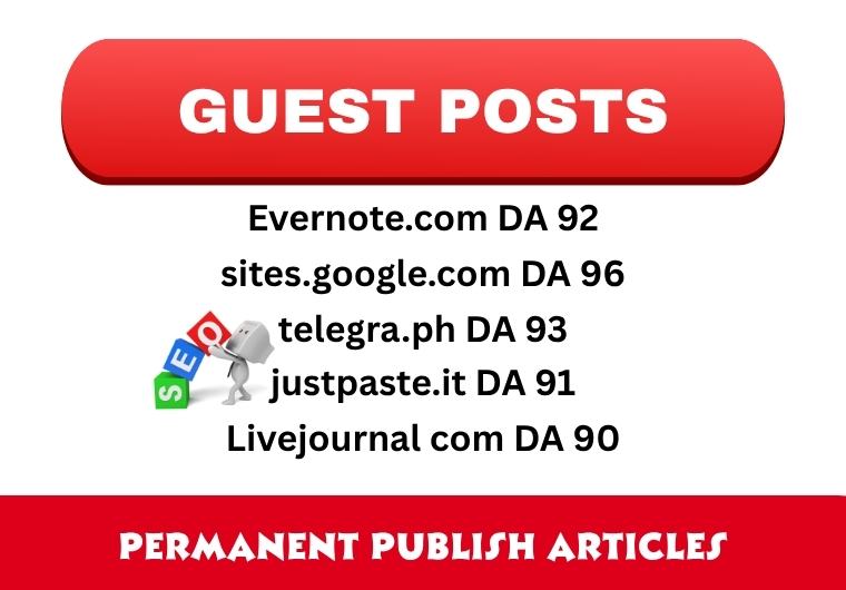 3 High DA Guest Posts on Penzu, Telegraph, Google Sites, LiveJournal & Evernote with Permanent Backl