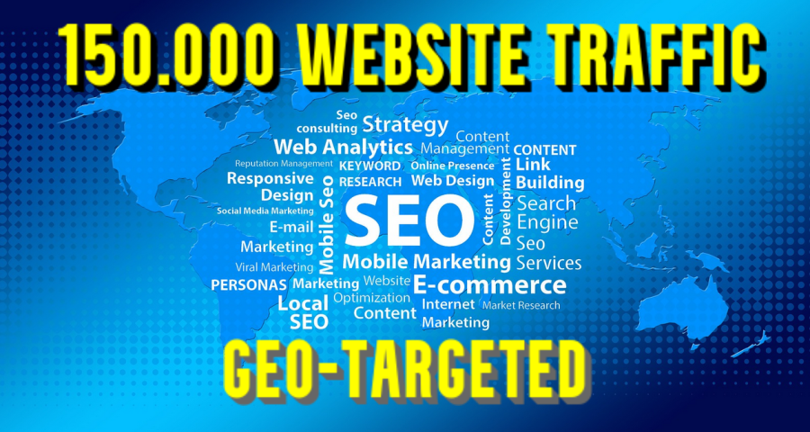 SALE: 150000 Organic and soc. media Website traffic USA+EU