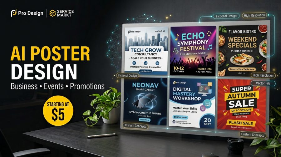 I Will Create AI Assisted Posters for Business Events and Promotions