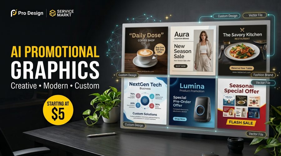 I Will Create AI Assisted Promotional Graphics for Your Brand