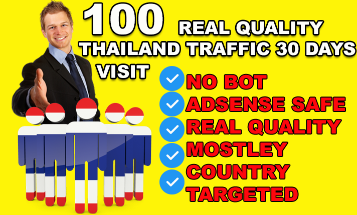 100 daily for Thailand real target website traffic 