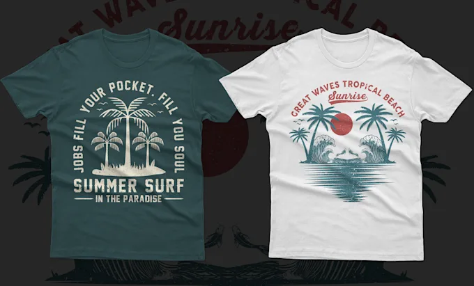 I will do custom t shirt logo design