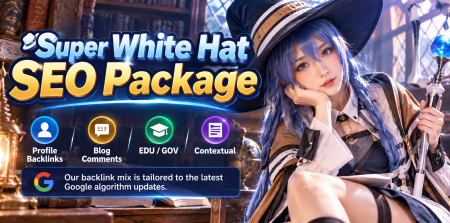 Super White Hat SEO Package: Profile Backlinks, Blog Comments, EDU / GOV and Contextual