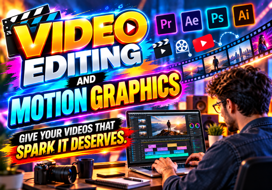 I will do Professional YouTube Video Editing with Motion Graphics