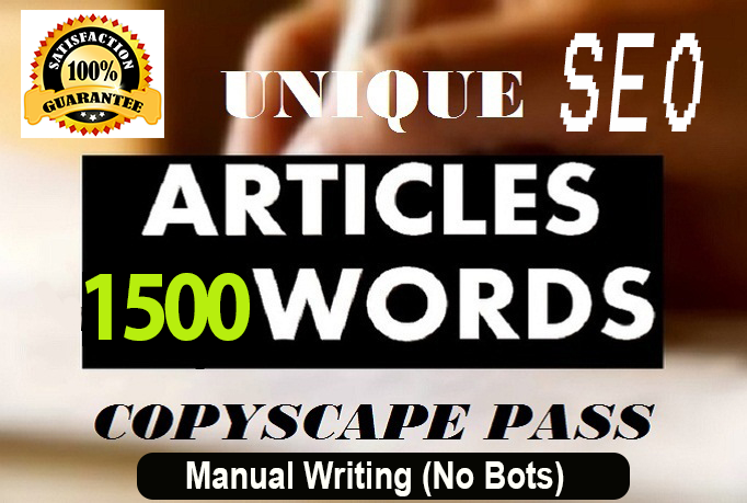 I Will Write a Manually Written, UNIQUE 1500 Word Keyword ARTICLE in less than 24 Hours 