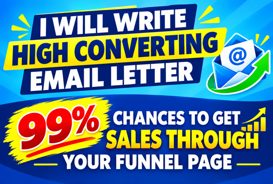 I will write high converting email letter to get fast sales