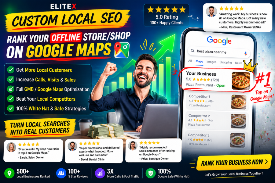 Rank Top on Google Maps - EliteX Custom Local SEO 