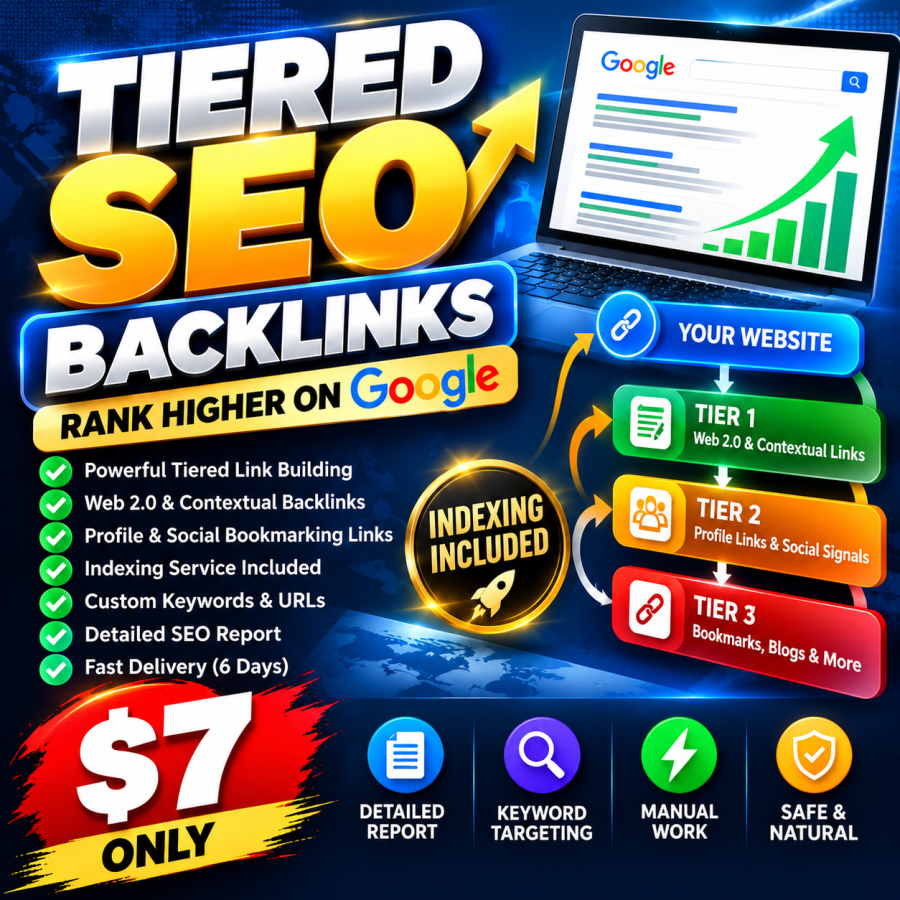 I Will Build Powerful Tiered SEO Backlinks With Indexing & Report
