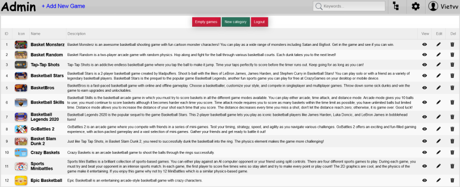 The source code of the mini game website on the browser is like standard SEO written i