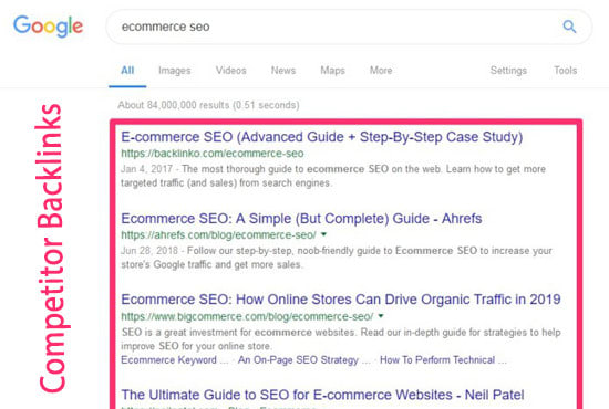 50 relevant backlink on DR 50+ sites after analyse your competitor