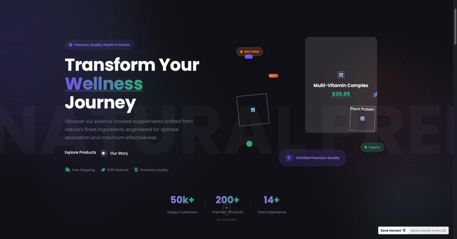 Create a Modern HTML,CSS and Javascript website Responsive 