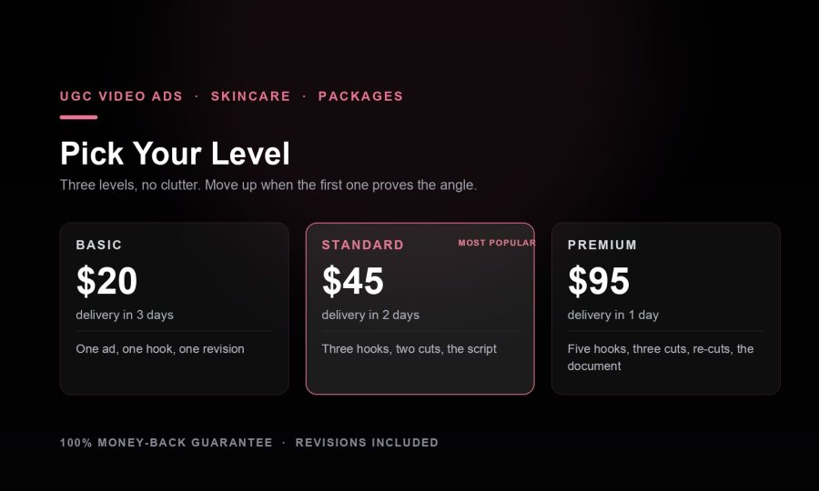 I Will Produce Skincare & Beauty UGC Video Ads That Make Your Product Look Premium