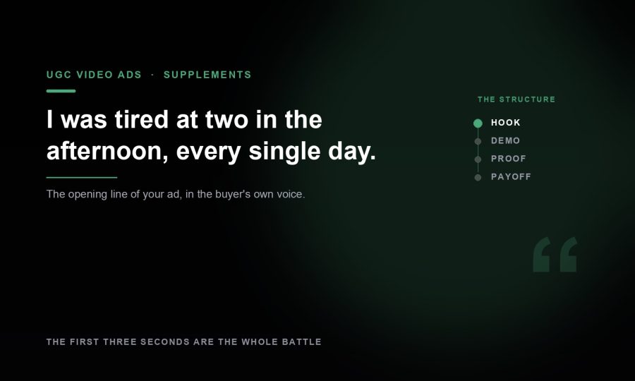 I Will Create UGC Video Ads For Supplements, Vitamins & Wellness Products