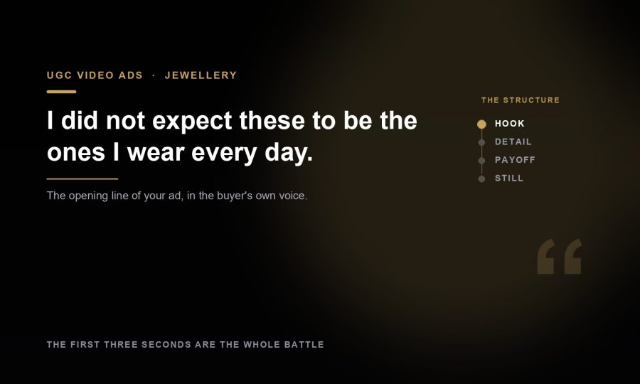 I Will Produce Luxury UGC Video Ads For Jewellery, Watches & Premium Accessories