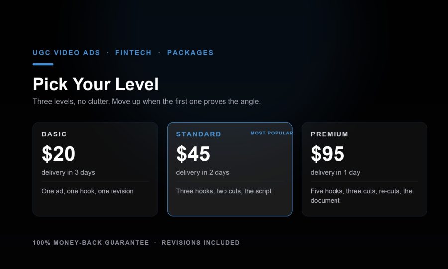 I Will Make UGC Video Ads For Fintech, Banking & Finance Apps That Feel Trustworthy