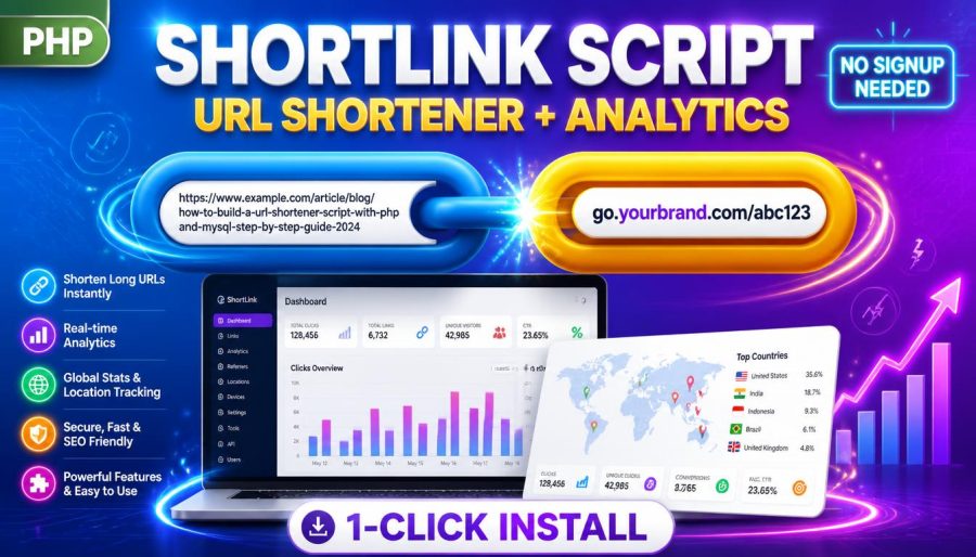 Launch your own branded URL shortener SaaS Platform in minutes