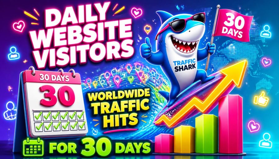 1000 daily website visitors worldwide traffic hits for 30 days