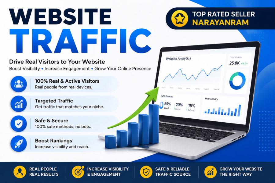 I will increase organic website traffic etsy, ebay website promotion