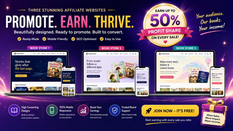 I will create a ready-made affiliate bookshop with hosting