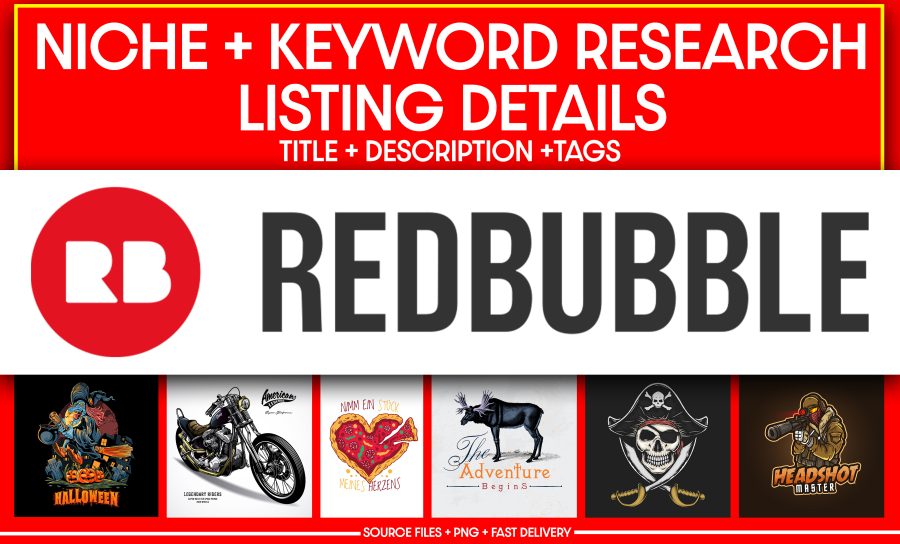 redbubble tshirts design with keyword research