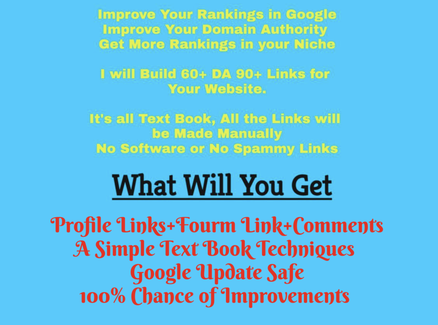 Rank #1: 60 Plus DA 90+ Foundation Links, Do-Follow & No-Follow Combination