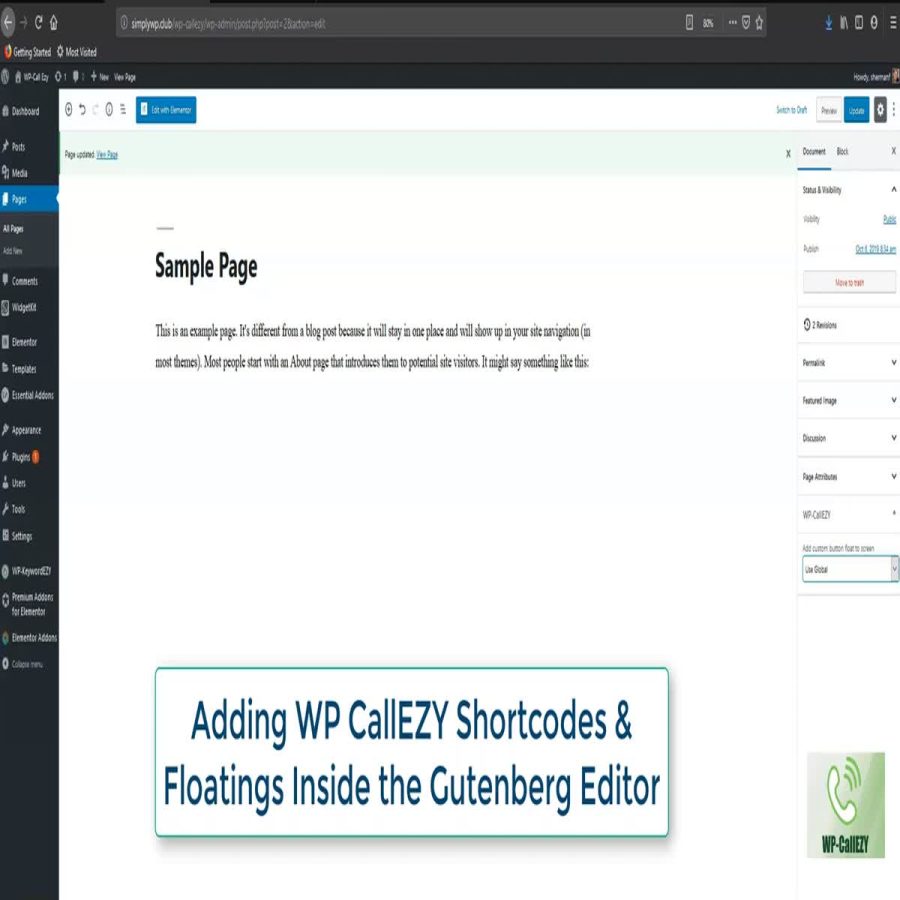 WP-CallEZY Professional Click to Call Technology to Any WordPress Site In Second