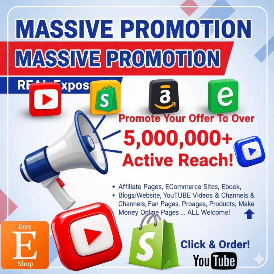 ONLINE STORE Store Marketing For shopify Etsy Amazon, AFFILIATE Boost Sales 