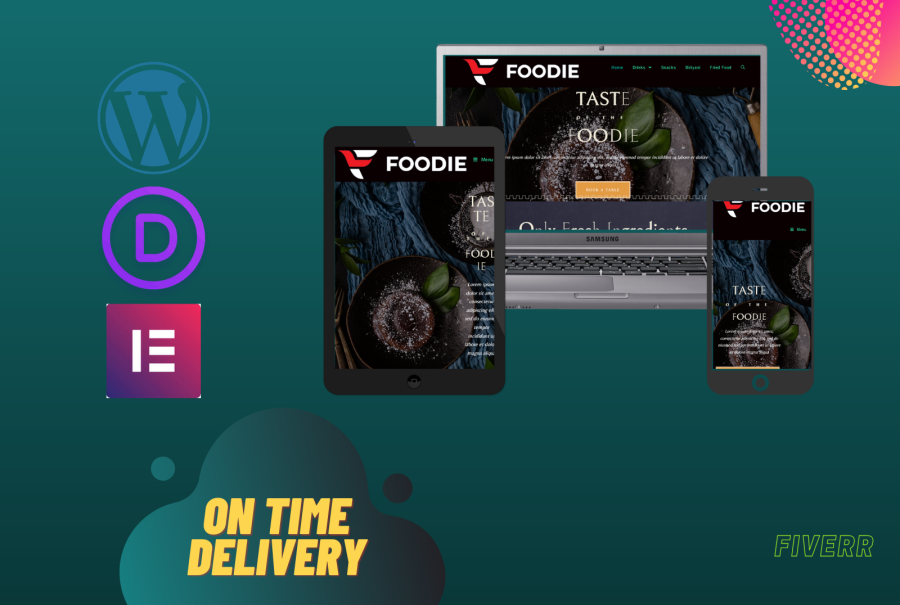 one page website with Elementor