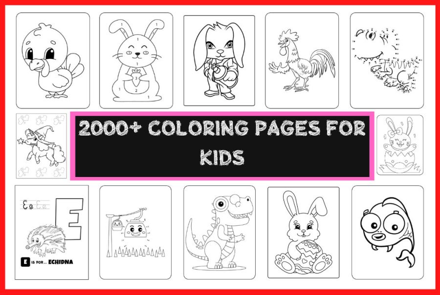 I will create for you 2000 coloring pages for children, kids, & toddlers