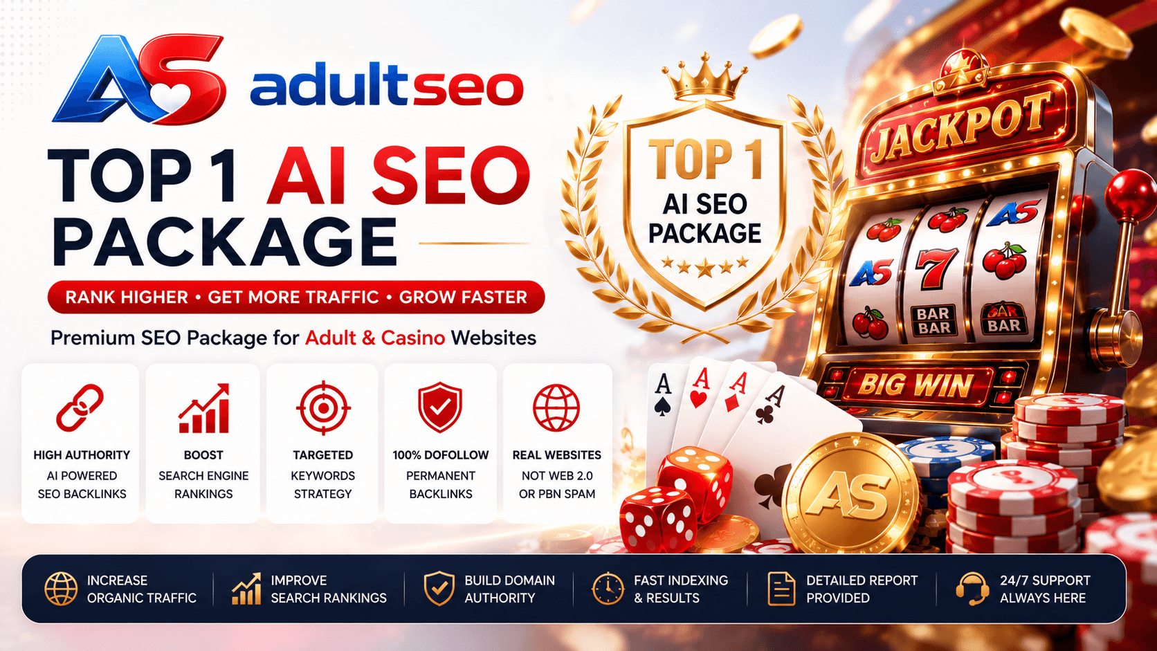 Top 1 SEO Package For Adult And Casino Websites