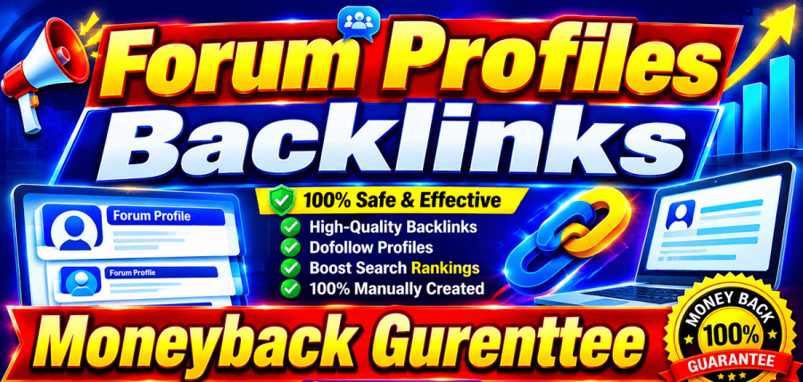 Get Manually done 1000 Forum profiles backlinks with 24 hours delivery