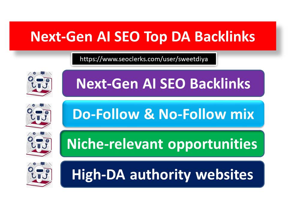 Improve Your Rankings With 250 Next-Gen AI SEO Top DA Backlinks