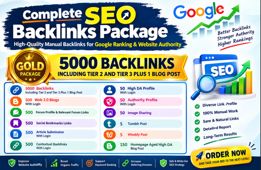 Complete SEO Backlinks Package &ndash; High-Quality Manual Backlinks for Google Ranking 