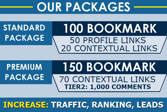 manually 50 bookmark submission backlinks,