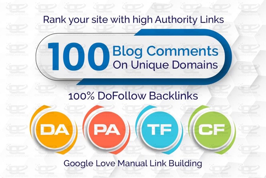100 Unique Domains Manual Blog Comments backlinks