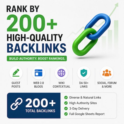 Rank By 200+ Mixed CocktaiI Backlinks| Guest Posts, Web 2.0, Wiki, Social Bookmarks