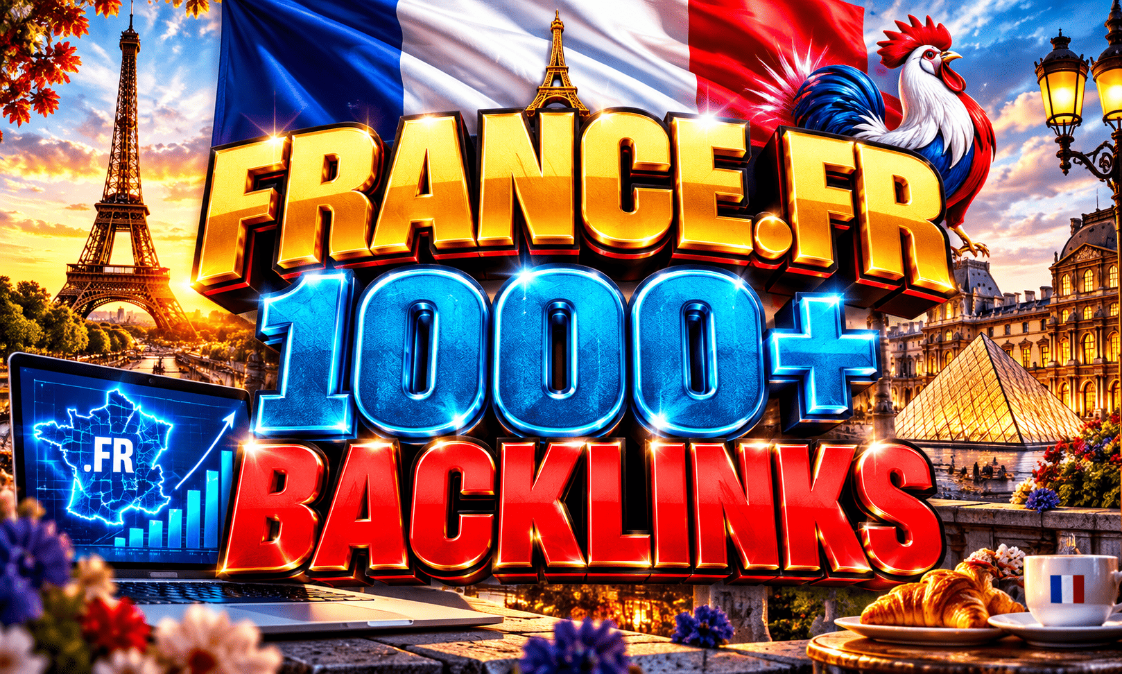 1000+ France based domains FR backlinks