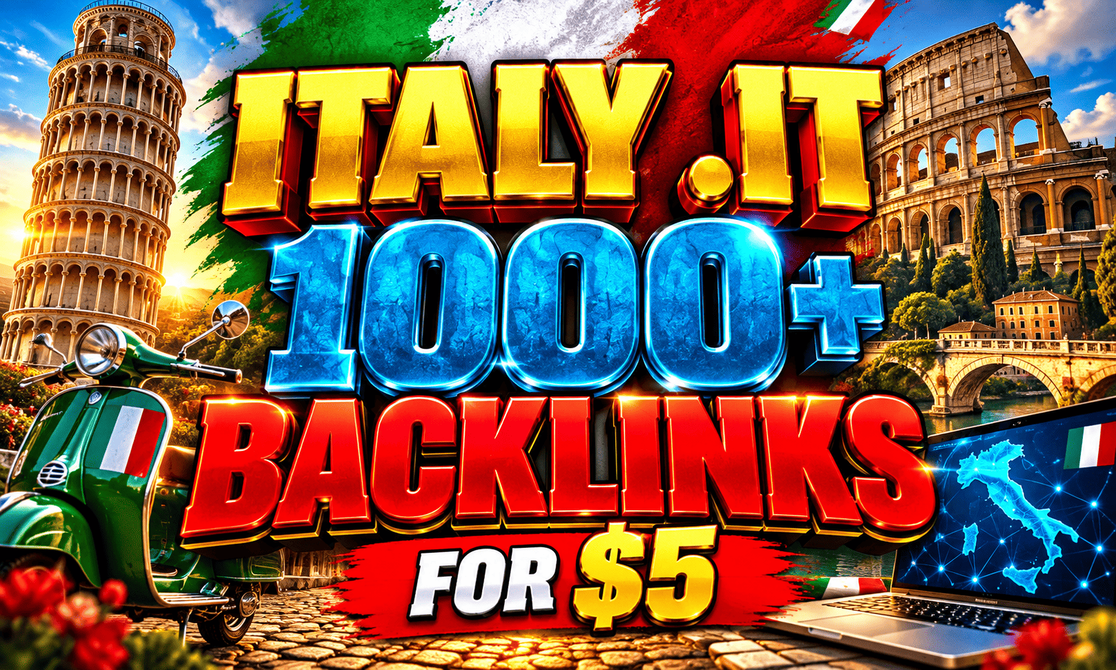 1000+ Italy based domains IT backlinks