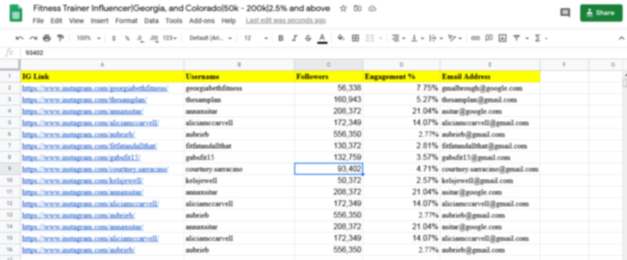 I will research and find the best Instagram Influencers for your niche/brand