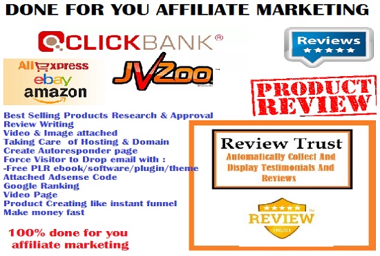 Done all for you affiliate marketing website income guarantee