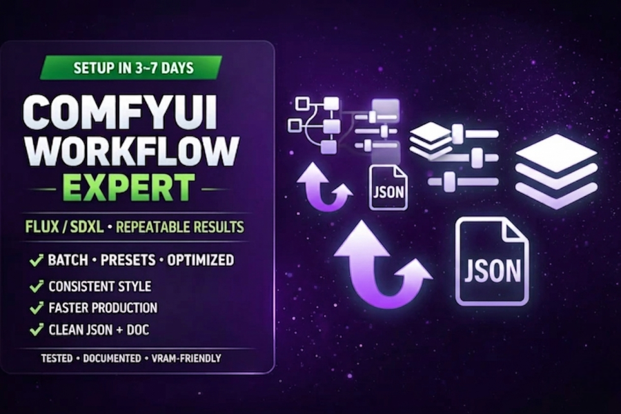 I will create a comfyui workflow with your requirements