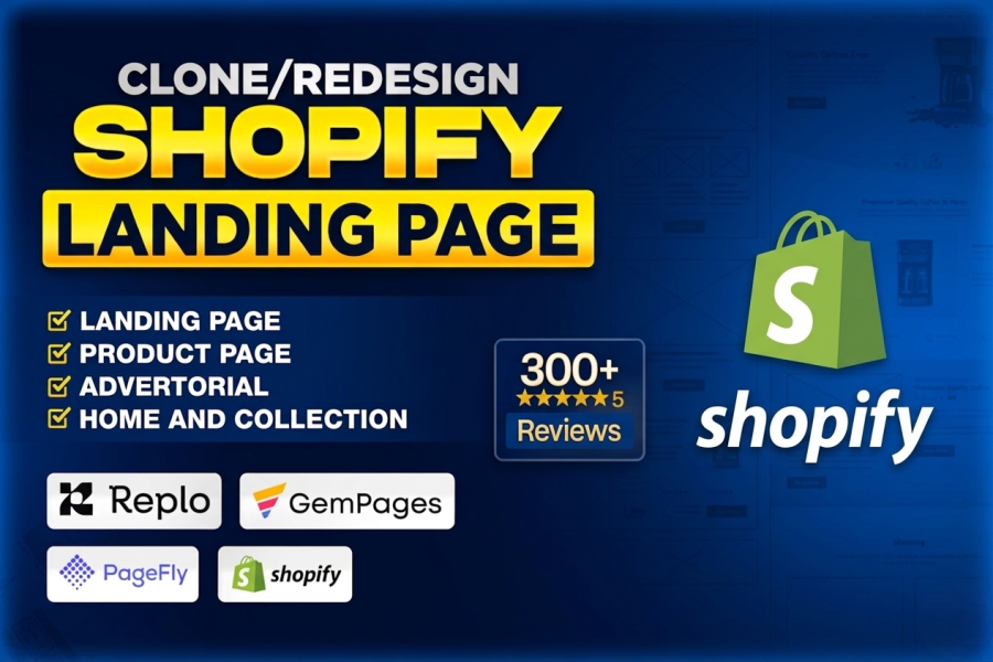I will clone a shopify landing page, advertorial page, listicle page, or product page