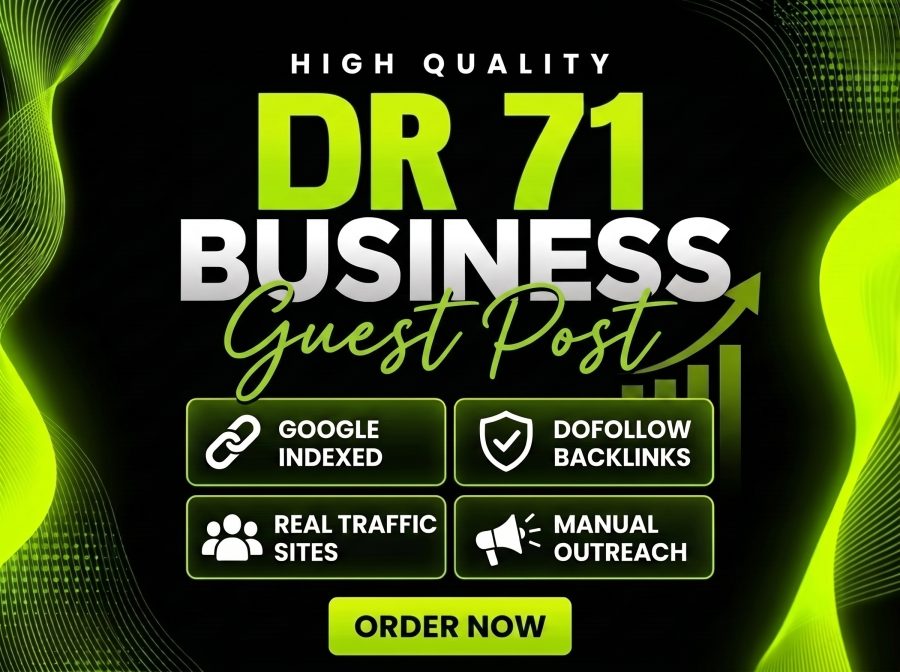 I will write and publish business guest post with doffolow backlink DR 71