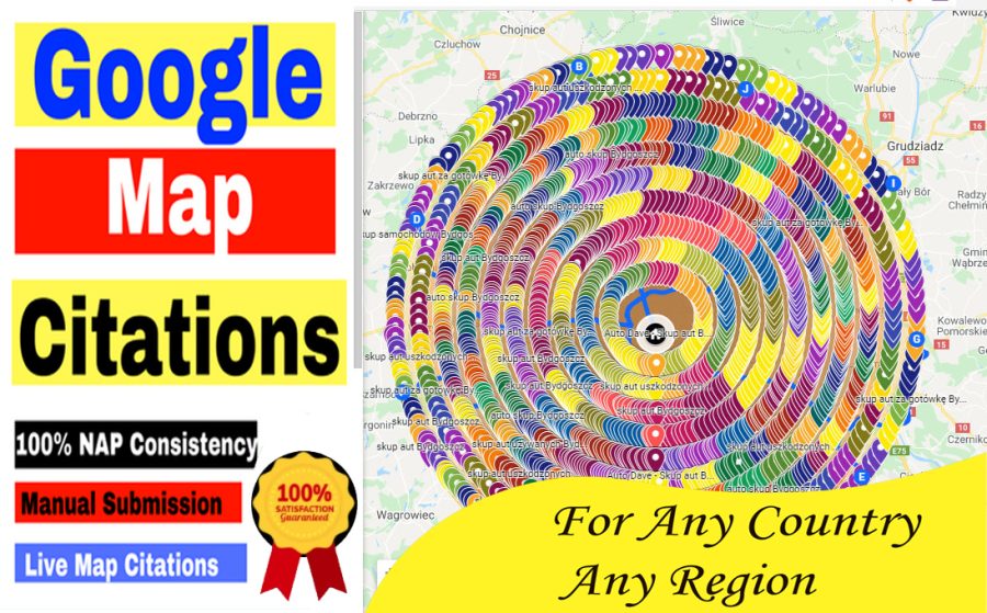 I will Do Manually 10000 Google Map Citations For GMB Ranking. Money Back Guarantee!!
