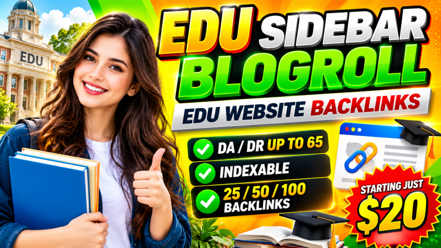 Rank your Keyword with EDU Sidebar Blogroll Backlinks DA/DR 40-65 Affordable SEO