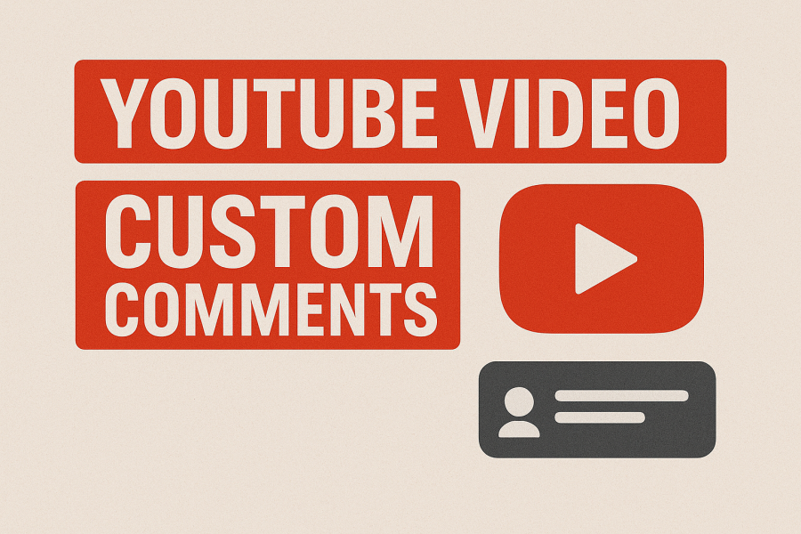 YouTube Video Custom Comments From Real User Profile